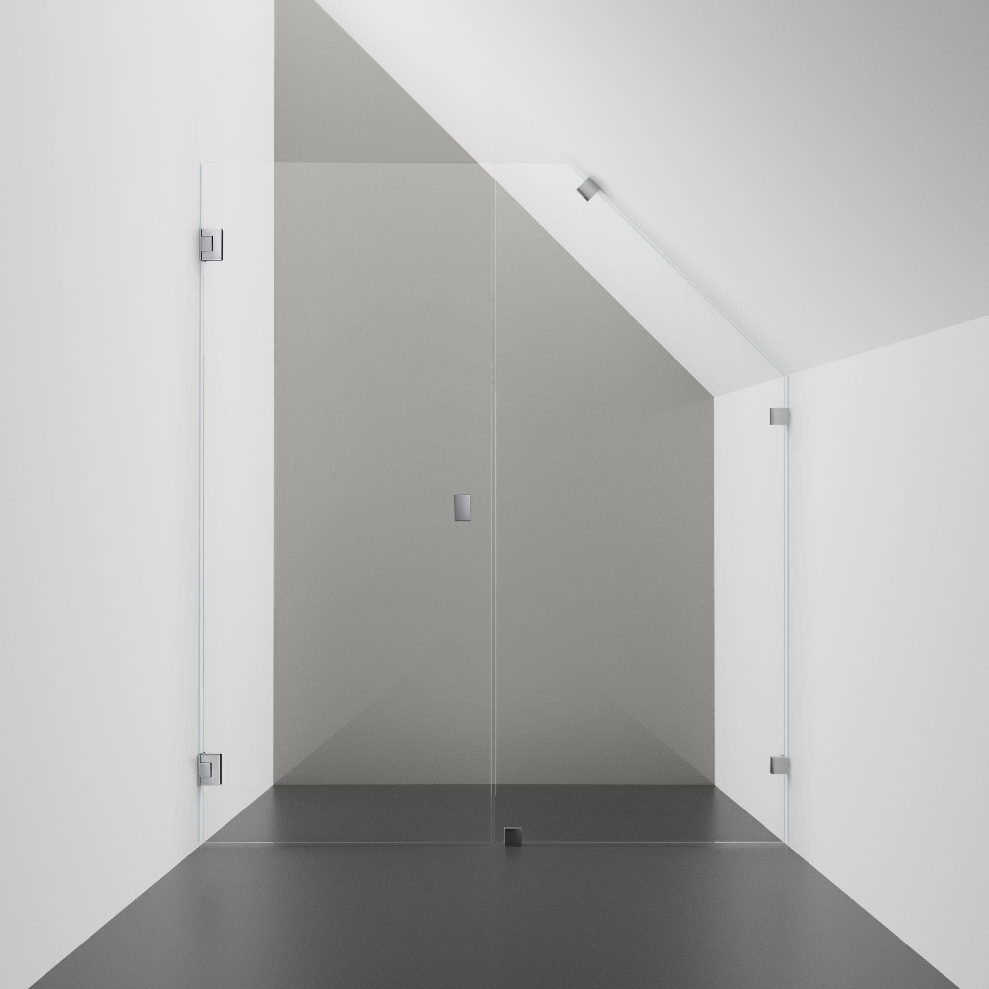 R4 Duschnisch Dörr+Vägg Snedkapad